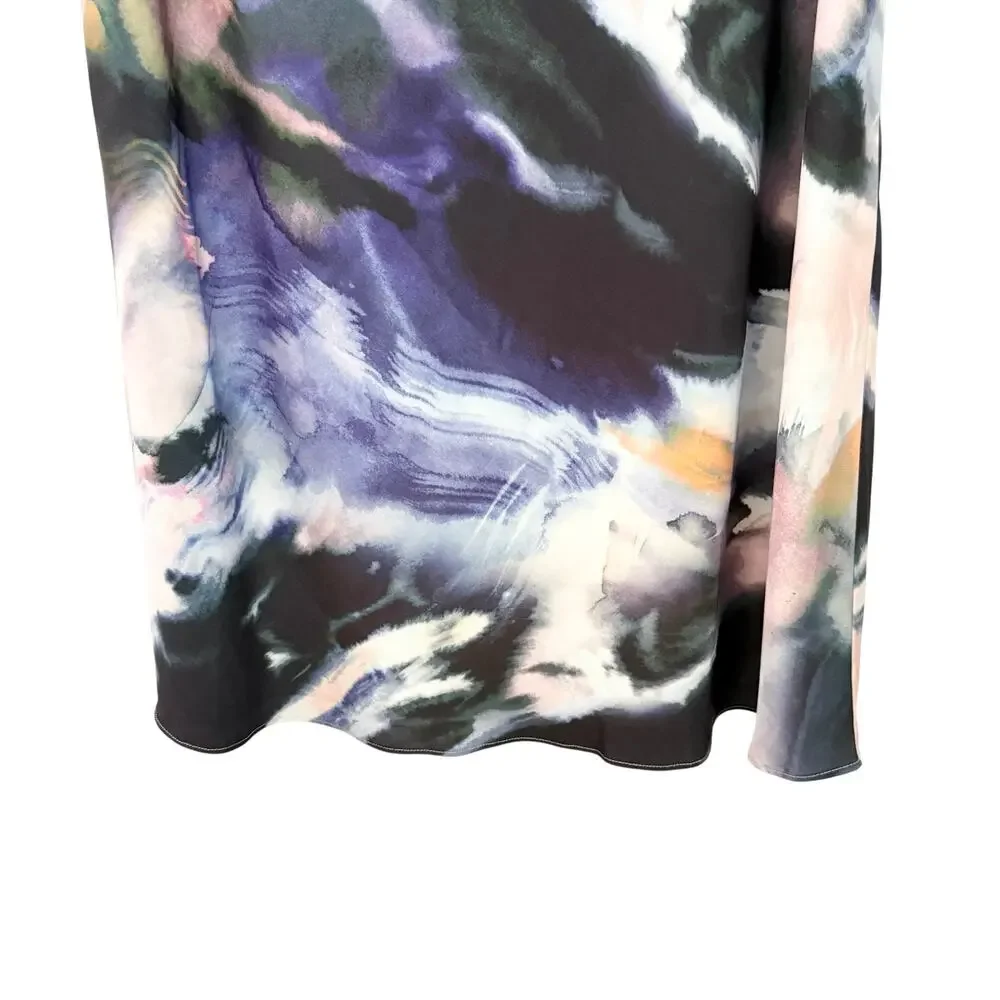 NWOT City Chic Abstract Dazed Satin Midi Skirt - Size 20 - Picture 6 of 11